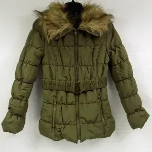 C'Esttoi Jackets Coats Cesttoi Chico Belted Puffer Coat Fur - Main Image